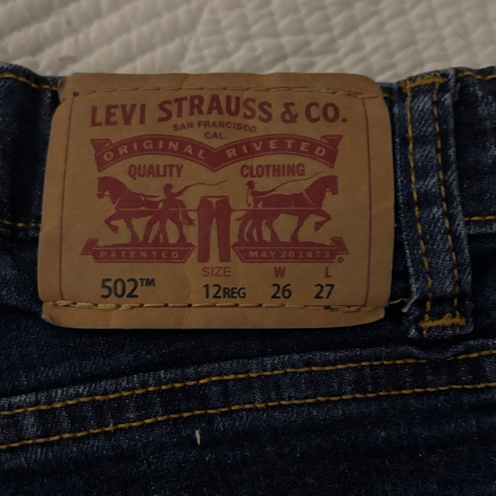 Levi's 501 Regular Taper Dark Blue Straight Jeans 12R